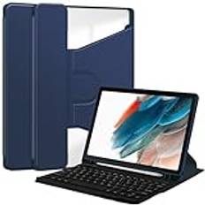 Kraftigt fodral magnetiskt avtagbart tangentbord surfplatta fodral kompatibelt med Samsung Galaxy Tab A8 10,5 tum SM-X200/X205/SM-X207 2021 2022 fodral smart flipfodral med tangentbordsfodral