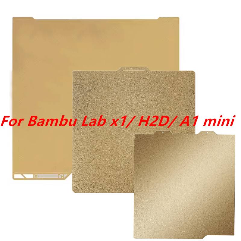 PEI Build Plate For Bambu Lab H2D/Lab X1/A1 Mini Double Sided Printing PEI Textured Sping Steel Sheet For Bamboo Lab 3D Printer