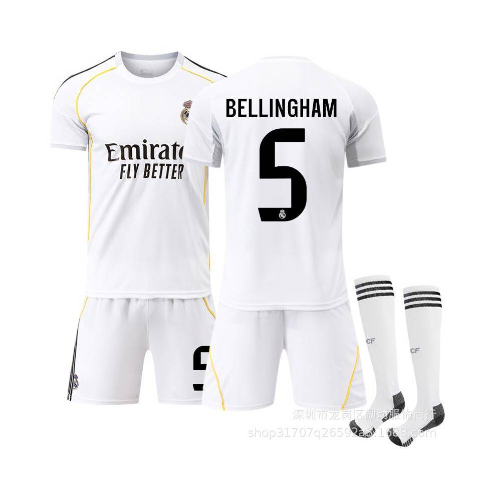(26) 2526 No. 5 Bellingham New Real Madrid Home Jersey