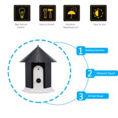 Pet Dog Outdoor Bark Control Ultrasonic Sound Stop Barking Device Black