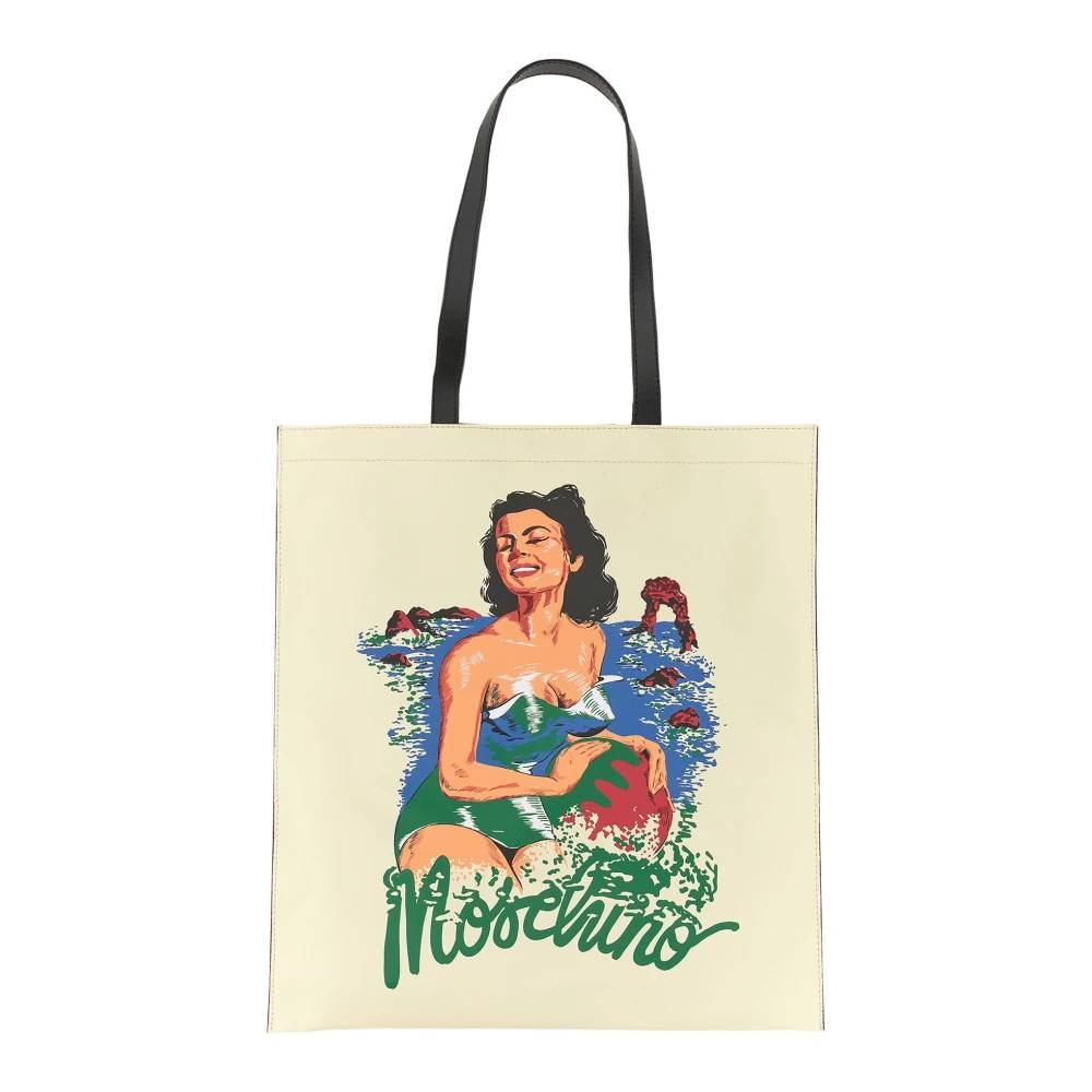 Moschino Hawaiian Print Tote Bag - Tasker - Herre - Gul - ONE SIZE -