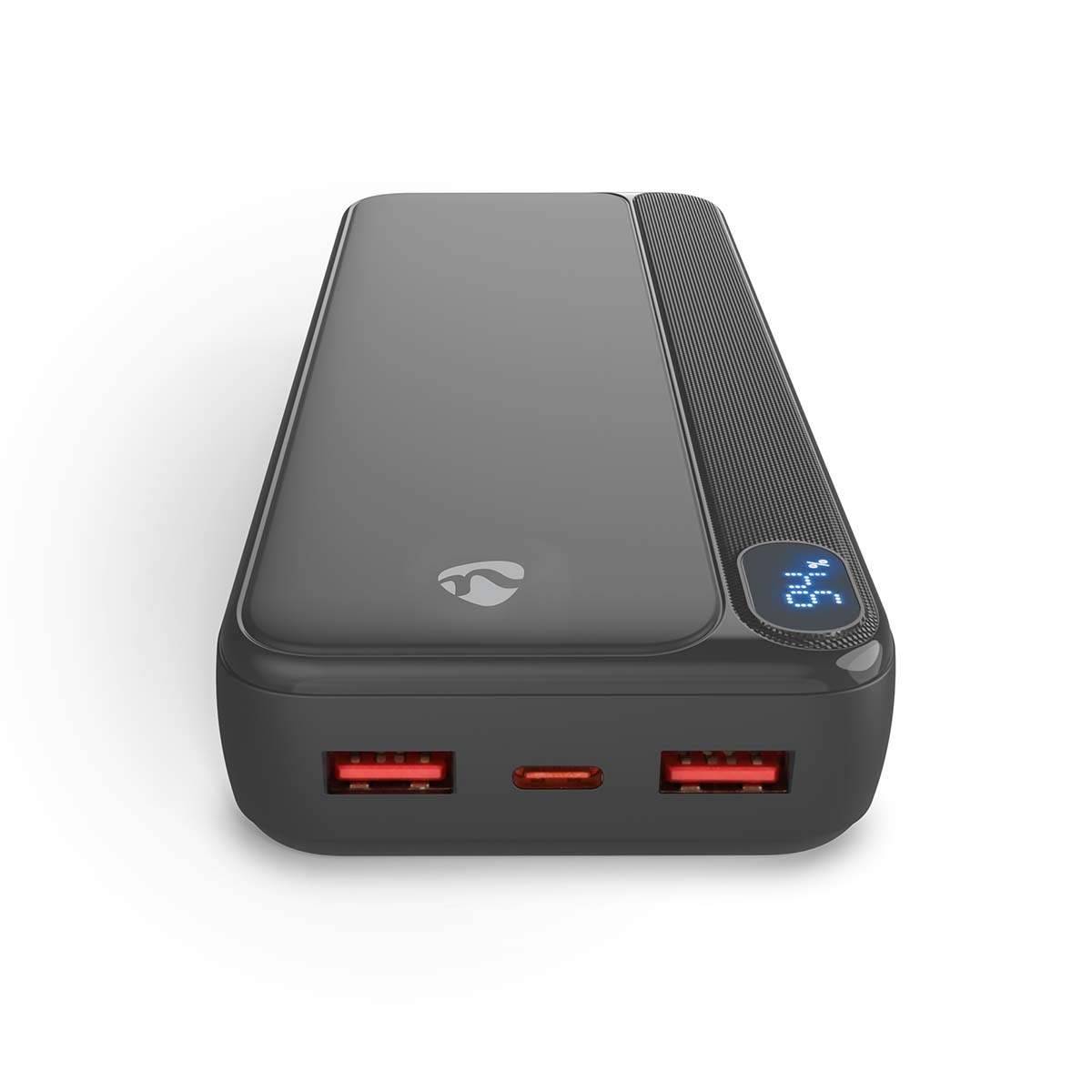 Powerbank 20000mAh, USB-C och USB-A, snabbladdning 20W
