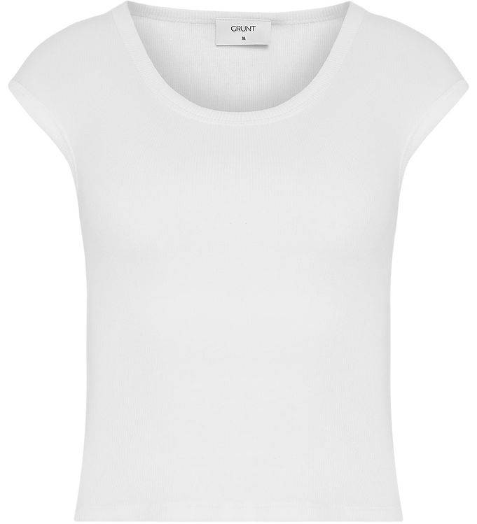 Grunt Topp - GrNarielle - Rib - Vit - Grunt - 16 år (176) - Linne
