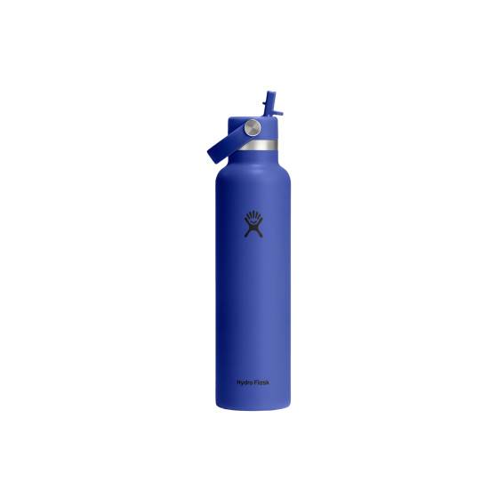 Hydro Flask Standard Mouth Flex Straw Cap Capri Blue Thermal Bottle, 621 ml