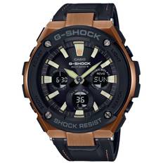 Casio G-Steel Black Leather Strap Men's Alarm Chronograph GST-W120L-1AER