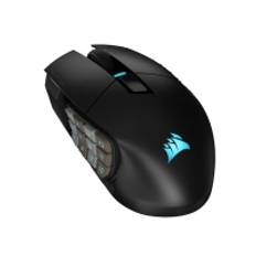 CORSAIR Scimitar Elite - Mus - RGB - optisk - 16 knapper - trådløs, kablet - 2.4 GHz, Bluetooth, USB - USB Slipstream trådløs modtager