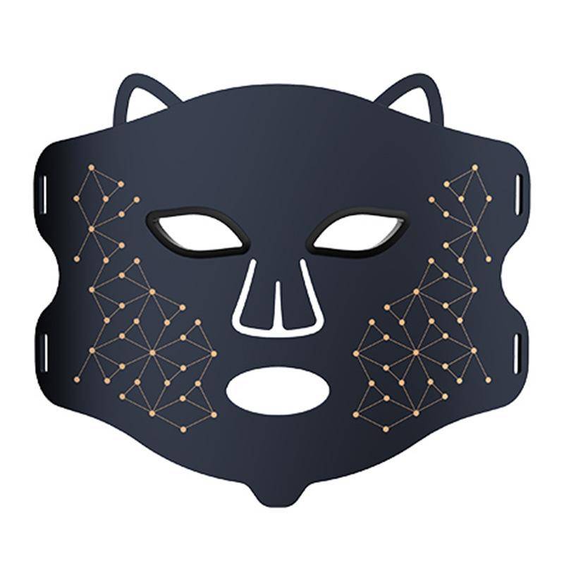 Den nya foton hudföryngrande skönhetsmasken lyfter och stramar upp akne LED röd och blå silikonmask skönhetsinstrument svart