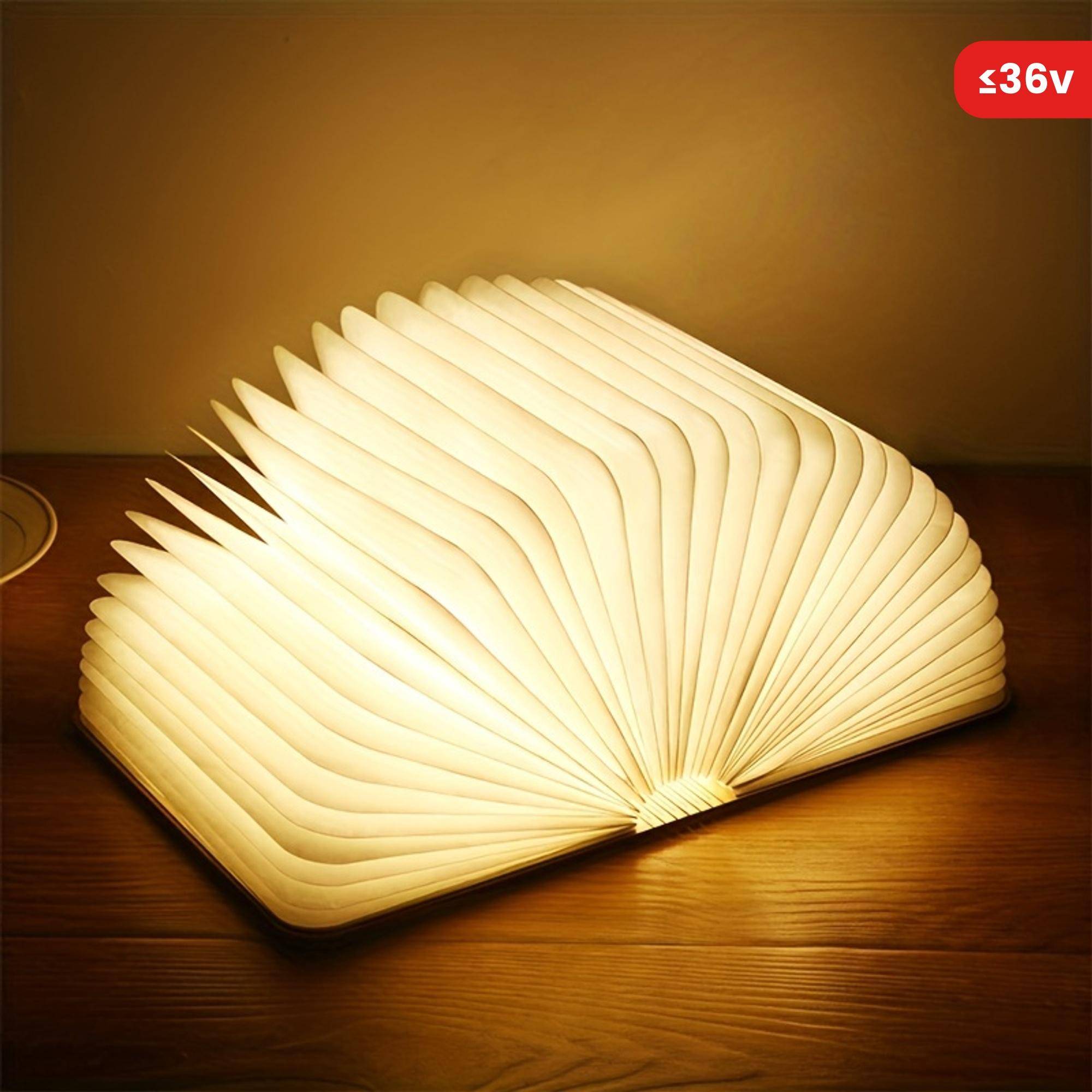 1 st Kreativ Vikbar LED Boklampa - Uppladdningsbar, 3-Färgsändrande Mjukt Ljus, Ögonvårdande Bordslampa för Sovrumsinredning, USB-driven, Varmt Stämni