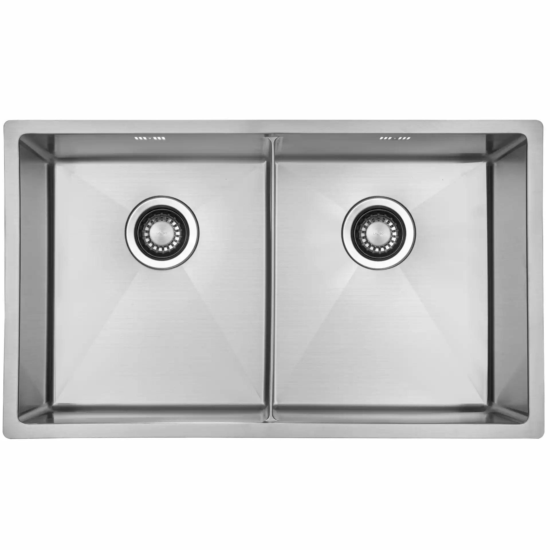 KUBUS 740 SOFT SLIM DOBBELT KØKKENVASK, RUSTFRIT STÅL.
