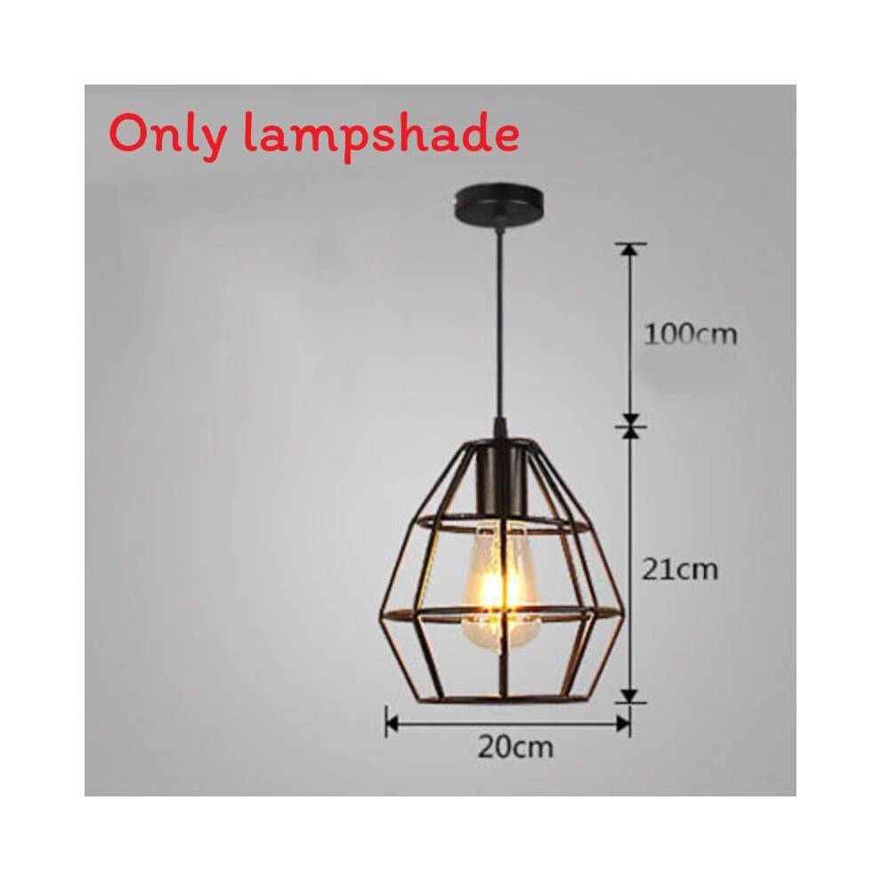 (Style I)Chandelier Fashion Simple Retro Indoor Industrial Wind Bar Small Iron Cage Lamps