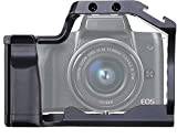 Hersmay EOS M5/M50 II Cage, kamerabur för Canon EOS M5 M50 M50 Mark II kamera med 1/4 tum 3/8 tum snabbkopplingsskruv och kall sko för kameramonitor, mikrofon, fyllningsljus