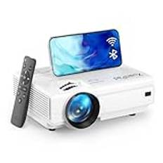 XuanPad Projektor, 2024 Uppgraderad 17000L WiFi Bluetooth Projector, Mini Projector HD 1080P Stöds, Hemmabio Projektor Kompatibel Med TV Stick/HDMI/USB/AV/Laptop/iPhone/Android