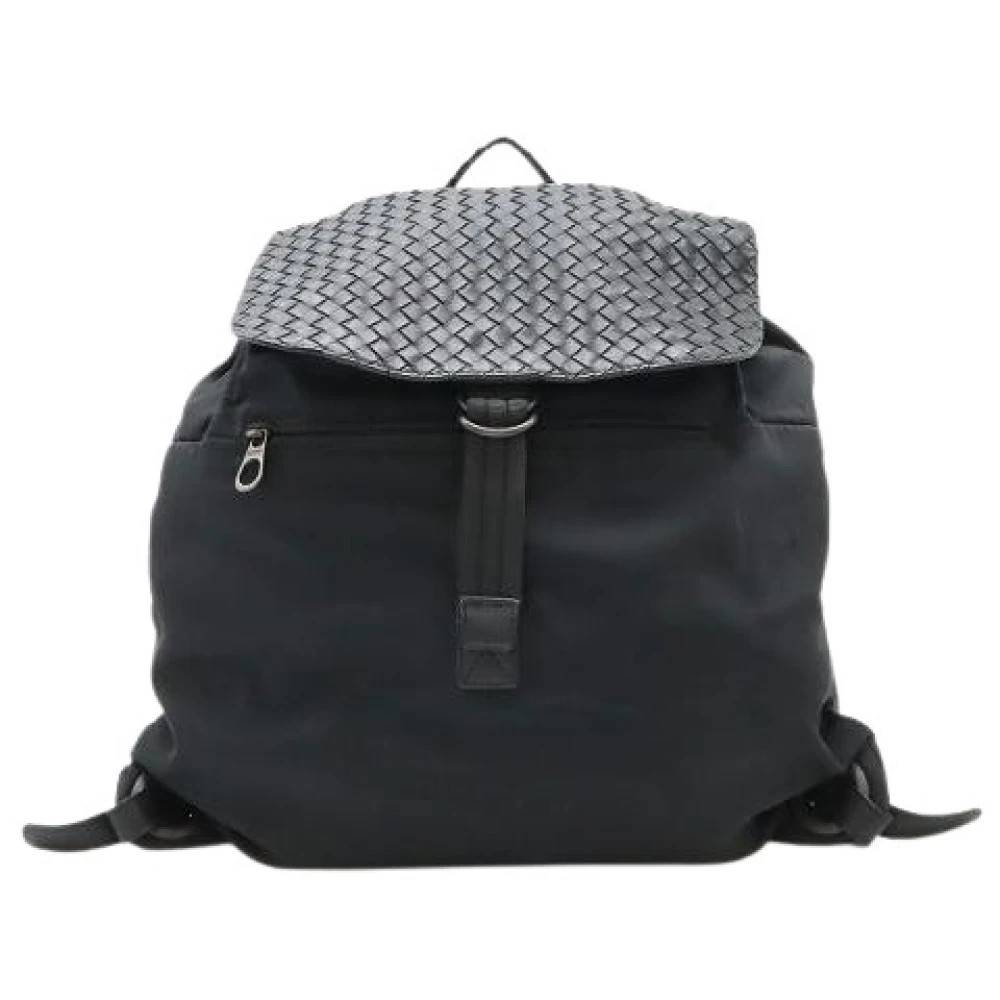 Bottega Veneta Vintage - Pre-owned Intrecciato Nylon Läder Ryggsäck Vintage - Herr - ONE Size - Läder
