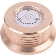 Universell 50hz lp vinyl skiva skivspelare skivspelare stabilisator aluminium vikt kl&#xE4;mma med test hastighet bubbla - Guld-