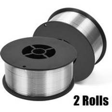 Hitbox mig trådflussmedel för lödsvetsning 0.8mm 1kg inga gassvetstrådar järn stål mag förbrukningsmaterial e71t- gs tillbehör - 2 rullar 1kg