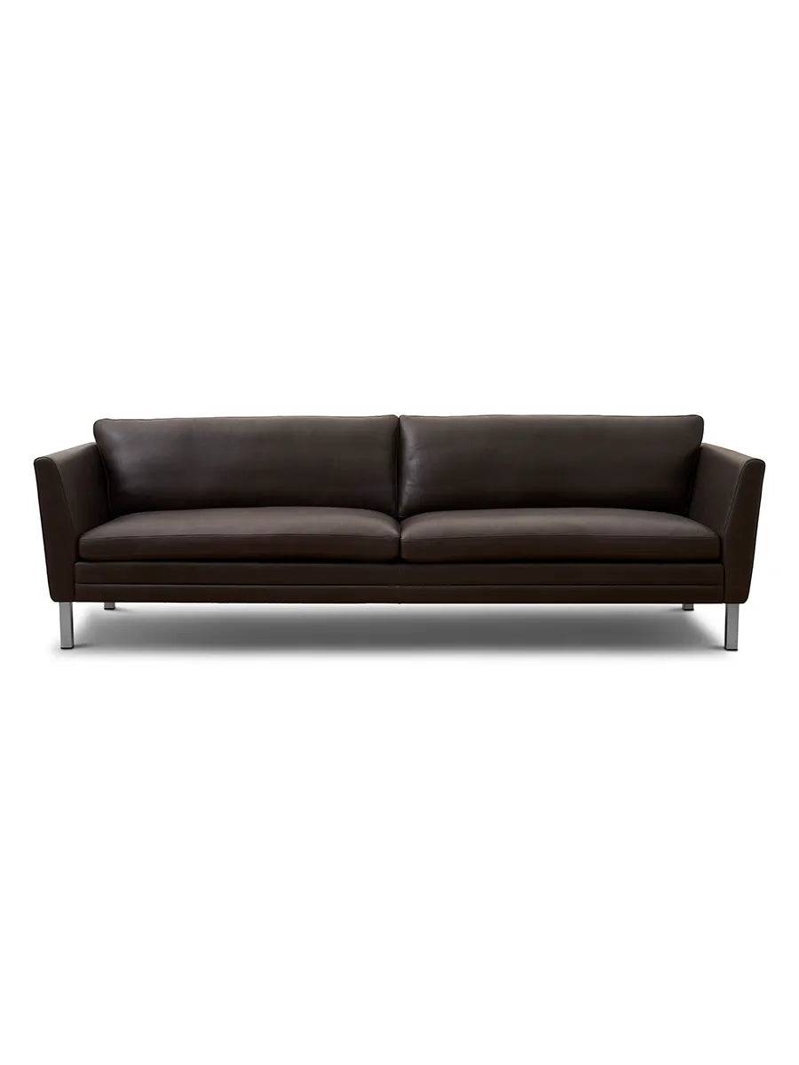 MH2301 Sofa, gefion læder fra Mogens Hansen 4-pers. sofa 2-delt (252 cm) / Mørkebrun - Jacobsen Plus