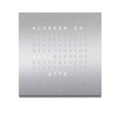 Qlocktwo - Qlocktwo Earth 90 Stainless Steel - Brushed, NO - Klockor - Biegert & Funk - Silver