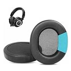 XRHTONG Ersättning Öronkuddar Kompatibel med Arctis 7 Arctis 7P 7P+ Arctis Pro/ATH-M50x M50xBT M50 ATH-WS1100iS/Cloud II/HD280 Pro/Stealth 600 Hörlurar Öronkuddar Kudde (Proteinläder/Minnesskum)