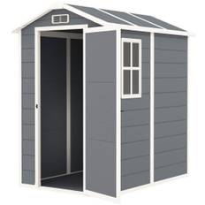Verktygsbod 2,1m², vattentätt trädgårdshus med golvtak, 131x186x198/172 cm, verktygsbod med låsbar dörr, fönster cykelgarage, tr