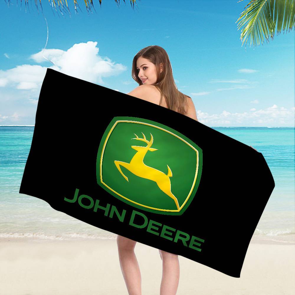 J-John-Logo-Deeres Stora Mikrofiber Strandhanddukar Snabbtorkande Handduk Sand Strandhanddukar Poolhandduk för Resa Simbassäng Yoga