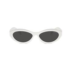 Prada Eyewear - cat-eye frame sunglasses - unisex - Acetate - 55 - White