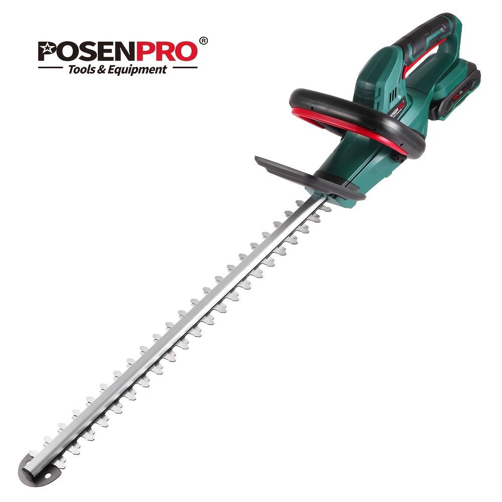 20v Cordless Hedge Trimmer, 510mm Blade Battery Powered Hedge Cutter, 16mm Cutting Capacity Electric Garden Trimmer With Safety Protection Guard