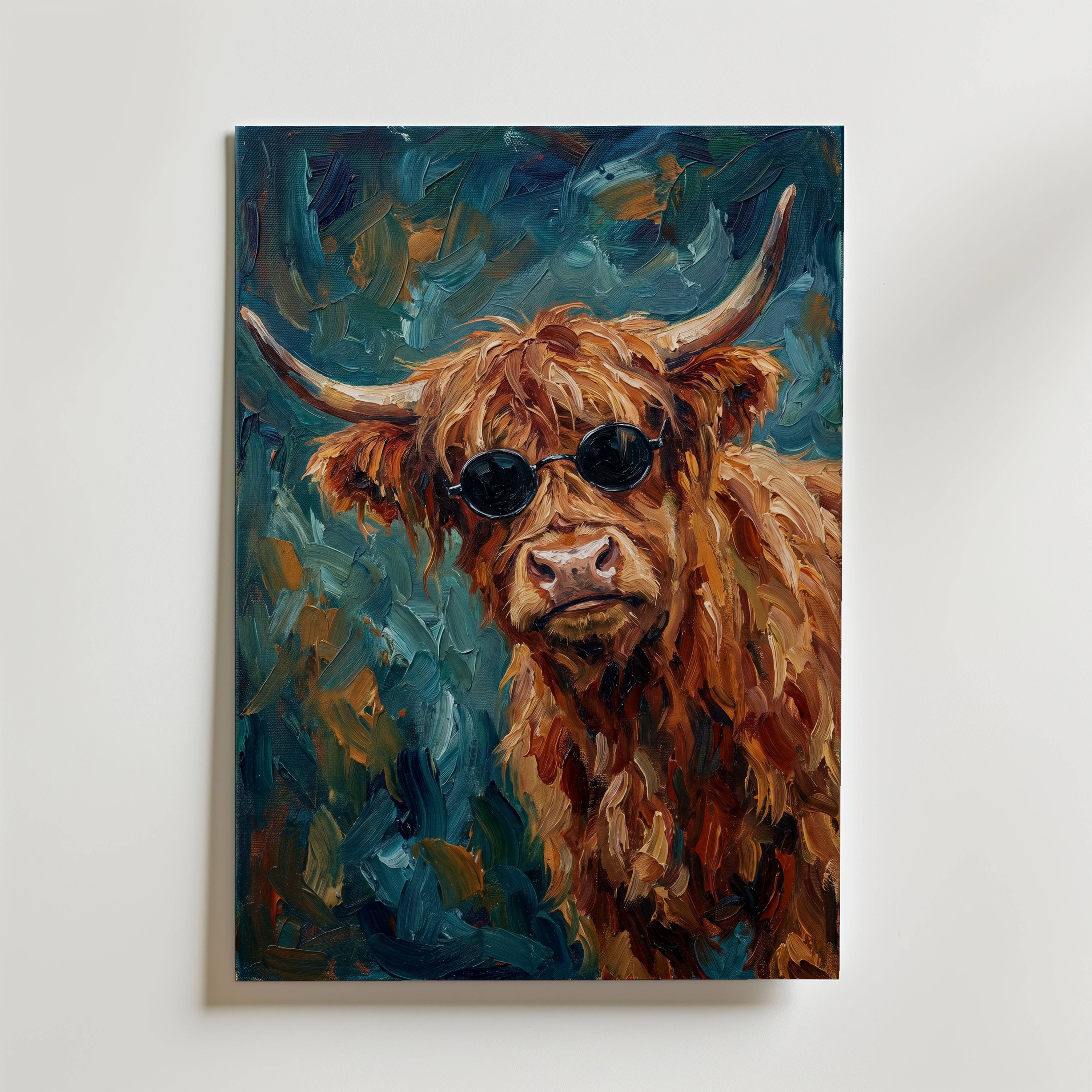 Cool Highland Poster - Fine Art Poster 13x18 cm Utan passepartout