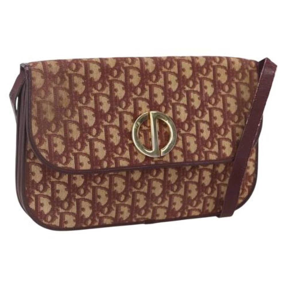 Dior Vintage Pre-owned Vintage Trotter Skuldertaske - Vintage - Dame - Rød - ONE SIZE - Uld