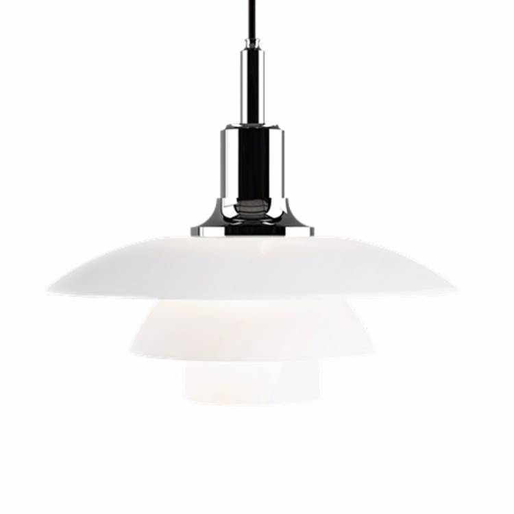 Louis Poulsen PH 3½ - 3 glashänge High Lustre Chrome Plated