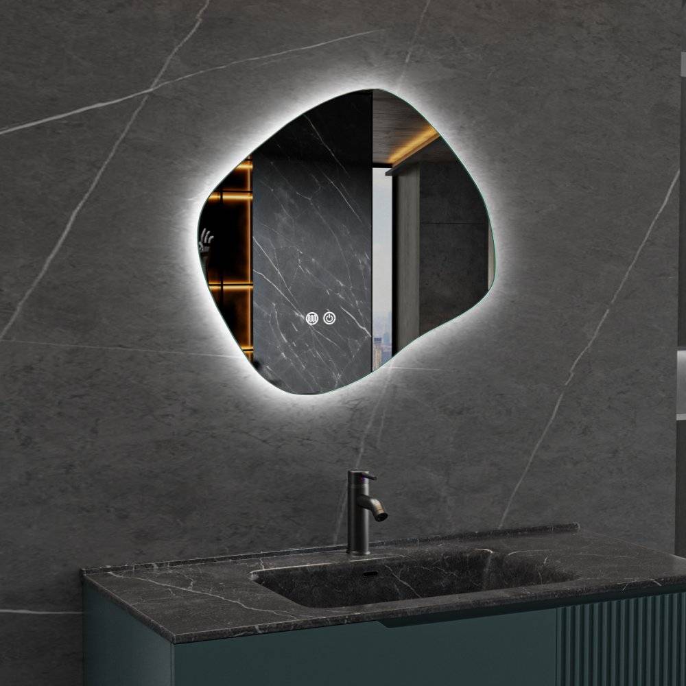 LED-spegel 80x72 cm | Anti-Fog | Justerbar belysning | Lyfco