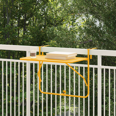 vidaXL Foldbart Gult Stål Hængende Altan Bord 60x40 cm