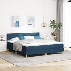 vidaXL Box Våningssäng med Madrass Blå 180x200 cm Tyg