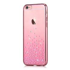 Comma Skal med Swarovski-stenar till Apple iPhone 6(S) Plus - Polka (RoseGold)