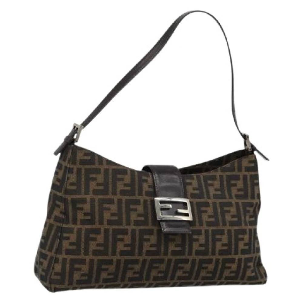 Fendi Vintage - Pre-owned Zucca Canvas Shoulder Bag Vintage - Dam - ONE Size - Läder