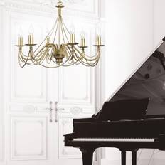EMIBIG LIGHTING Ljuskrona Tori 6, 6 lampor, guld