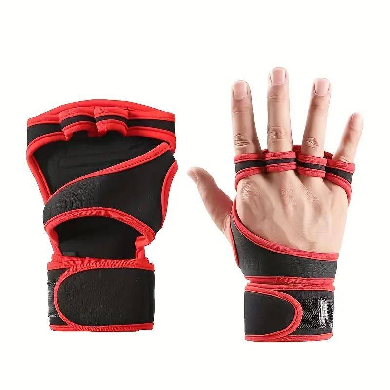 Fitness Half Finger Gloves for Pull Up Dumbbell Lifting Weights Hard Pull Exercise Wrist Protection Anti Slip Anti C M
