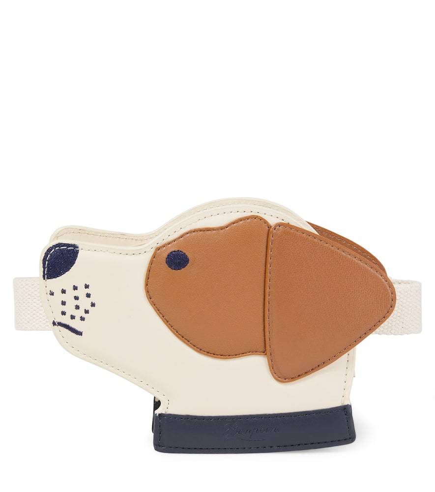 Bonpoint Riñonera Jaguar de piel - beige - Talla Única