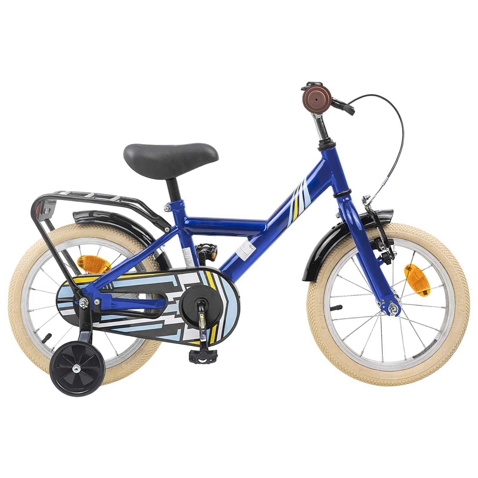 vidaXL Børnecykel 16 tommer til 4-6 år gamle Mørk blå
