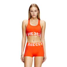 Diesel - Haut de bikini avec logo ajouré - Soutiens-gorge - Femme - Orange