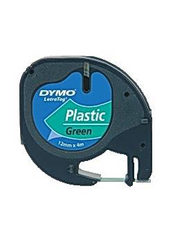 Tape DYMO LetraTag 12mm Svart på Grön