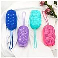 Badboll Snabbskummande badborste Silikon Skrubbning Artifact Bath Borste Massage Borste Vuxen Badboll Badsvamp (Size : Blue 1pcs)
