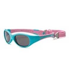 Real Kids Shades Explorer Flex Fit Avtagbart band med polykarbonat/polariserade solglasögon 4-7 Years akva/rosa