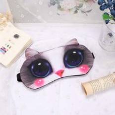 1pc 3d söt katt sömnmask ögonmask ögonskugga skydd skugga naturlig sovande ögonlapp mjuk bärbar ögonbindel resa ögonlapp