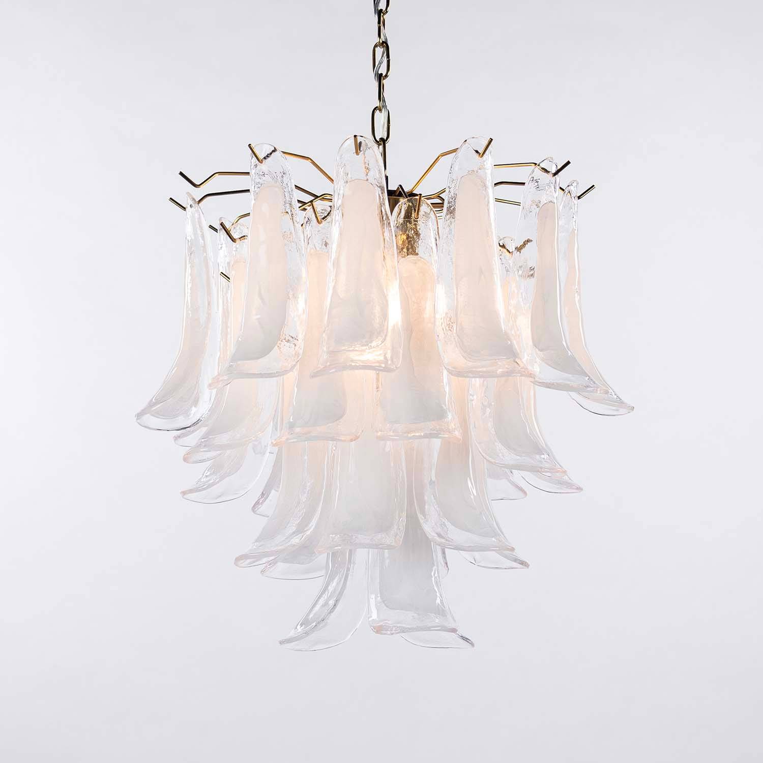 Kristallkrona Ø45xH50cm Klar/Mässing - Livorno | Taklampa | Kristallkrona | Vesani