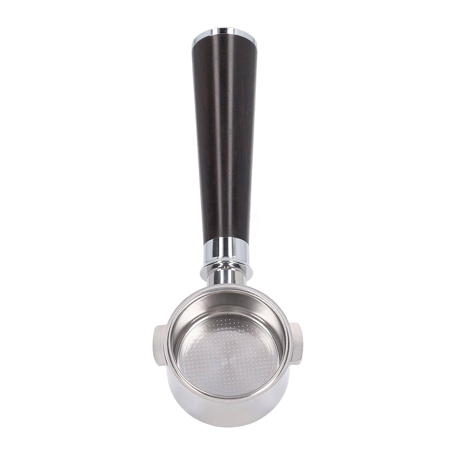 51mm Portafilter 2 Öron Bottenlöst Kaffehandtag Rostfritt Stål för Delonghi ECO310 Afrikansk Type A Purple Sandalwood