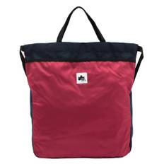 Knapsack with outside pocket 2WAY gym sack tote bag bicolor red medium [Logo Spark] röd