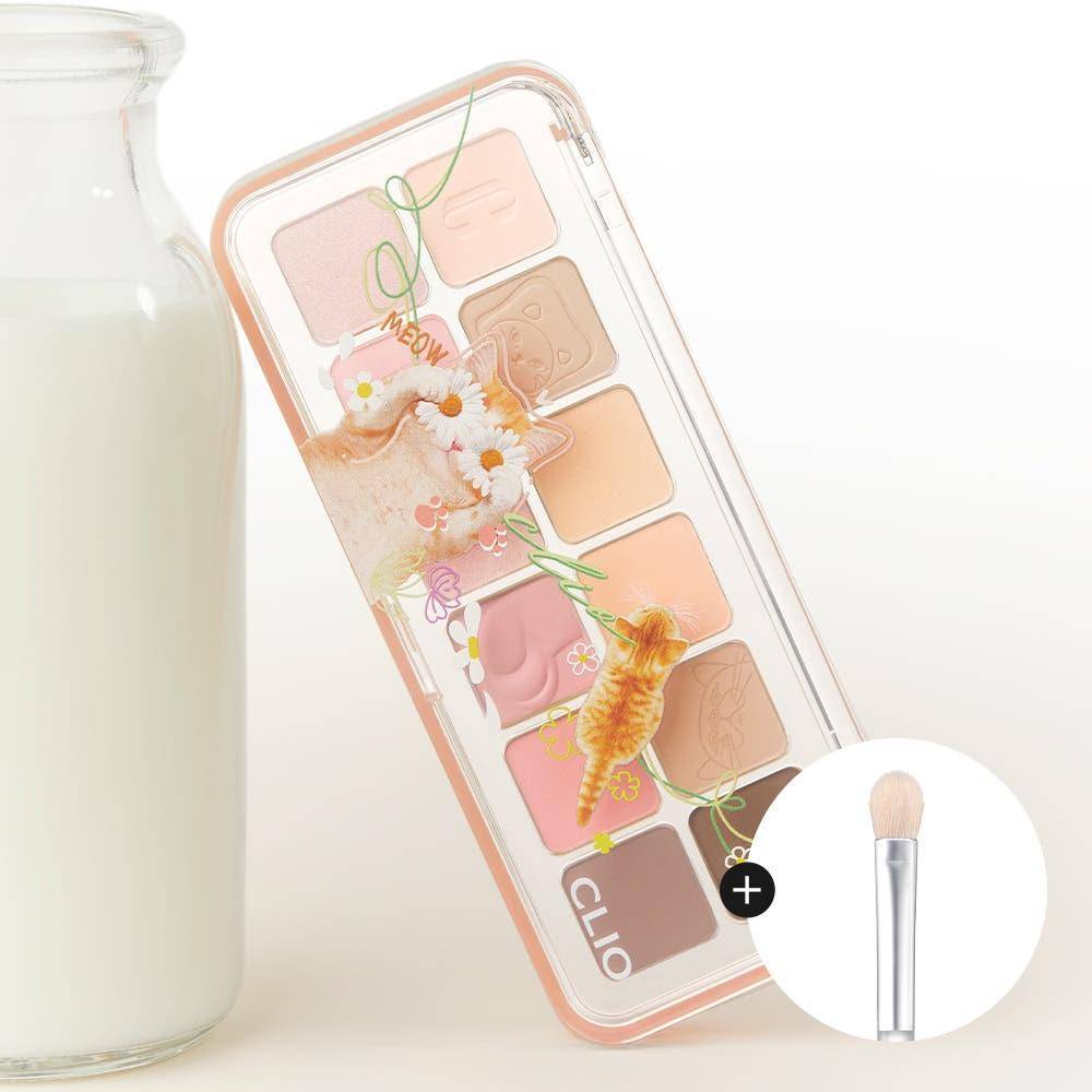 CLIO Pro Eye Palette Air 12 Färger Ögonskuggspalett med Exklusiv Borste 0,6 g x 12