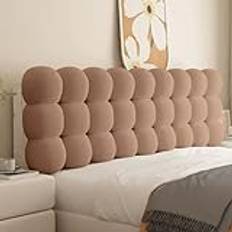 Ljusbrun sänggavel skydd läskudde och sängstöd tjocka 10 cm anti-kollision vadderade väggpaneler för dubbelsängar (120 x 60 x 10 cm) perfekt för komfort och stil