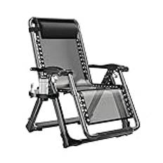 Aluminum Frame Reclining Lounge Chair,Lunch Break Folding Chair Office Siesta Chair,Portable Outdoor Beach Chair Bearing 200KG