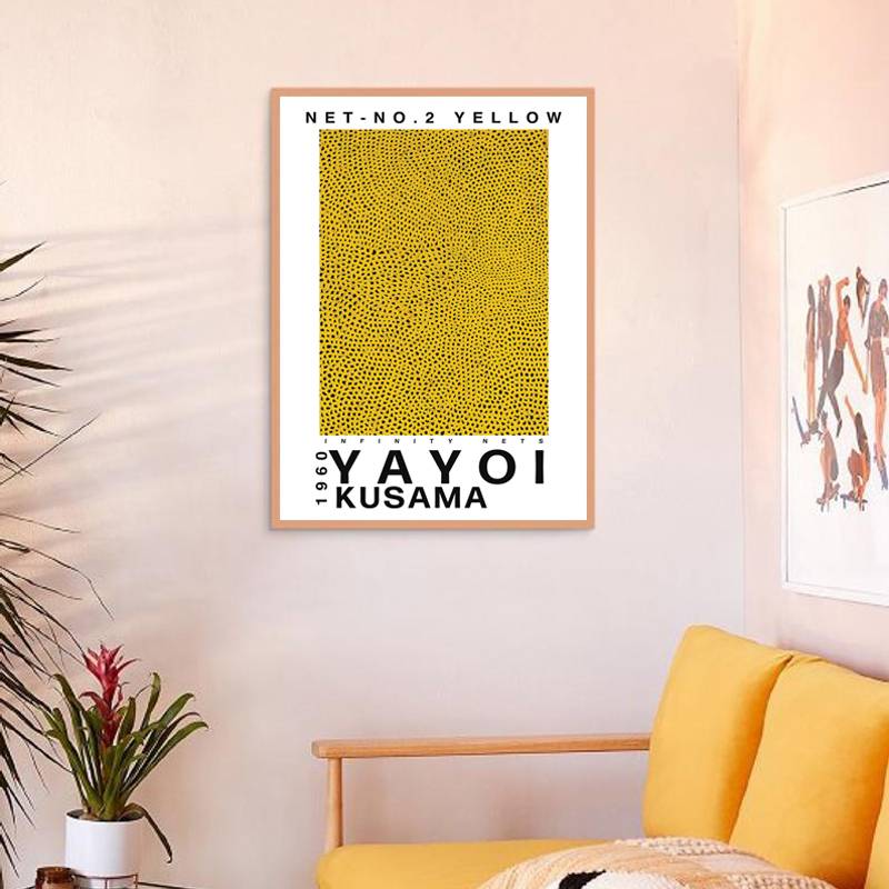 Yayoi Kusama Canvas Painting Artwork Exhibition Posters Nordic Prints Modern Wall Art Picture Museum For Living Home Decoration